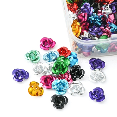 150Pcs Aluminum 3D Rose Flower FIND-FS0001-63-1