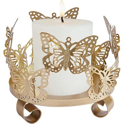 Iron Candle Holder AJEW-WH0019-30-1