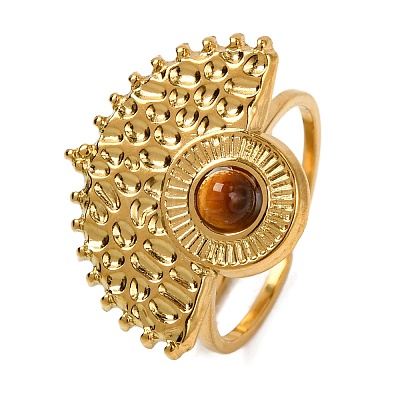 Natural Mixed Stone Finger Rings RJEW-Q822-43G-1