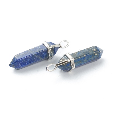 Natural Lapis Lazuli Pointed Pendants X-G-M378-01P-A07-1