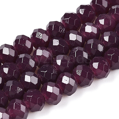 Baking Paint Imitation Jade Glass Bead Strands DGLA-A034-J2MM-A02-1