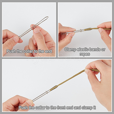 8Pcs 2 Style Iron Bodkin Threader DIY-UN0005-72-1