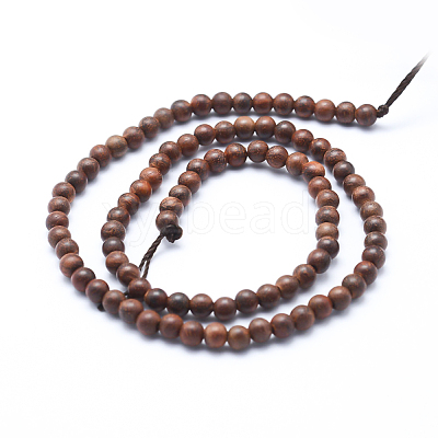 Natural Wood Beads Strands WOOD-P011-06-4mm-1