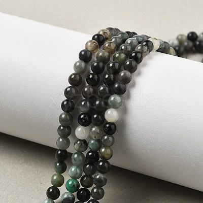 Synthetic Emerald Beads Strands G-A262-A03-4mm-1-1