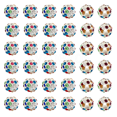 120Pcs Rhinsestone Clay Pave Beads CLAY-FH0001-27B-1