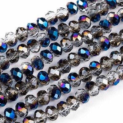 Electroplate Transparent Glass Beads Strands EGLA-A034-T2mm-Z01-1