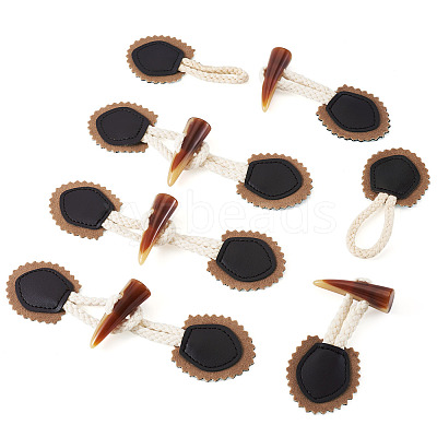 5 Pairs Resin Buttons BUTT-TA0001-48A-1