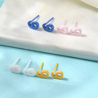 Hypoallergenic Bioceramics Zirconia Ceramic Stud Earrings EJEW-C065-03G-1