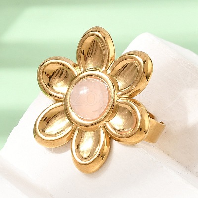 304 Stainless Steel Cuff Open Rings for Women GG-CBA7994-02G-15-1