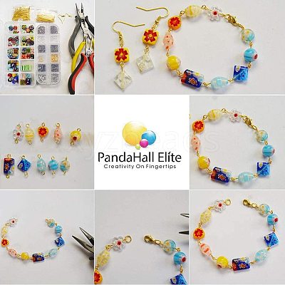 Handmade Millefiori Lampwork Beads LAMP-PH0002-10-1