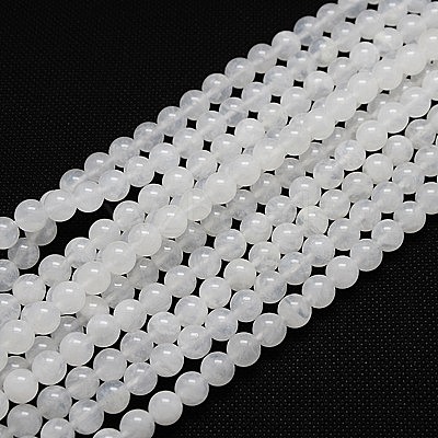 Natural White Moonstone Beads Strands G-G559-8mm-1