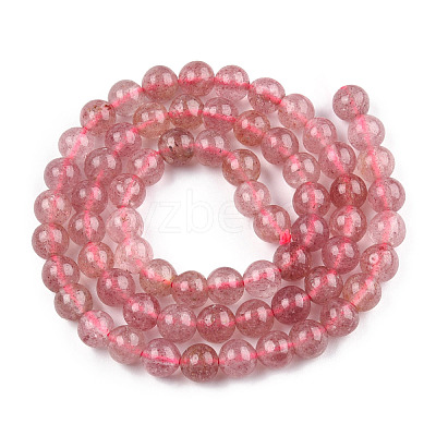 Natural Strawberry Quartz Beads Strands G-S150-10-6mm-1
