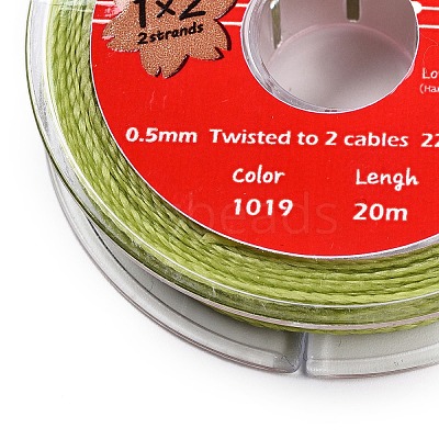 2-Ply Round Waxed Cotton Thread Cords YC-T004-01A-22-1