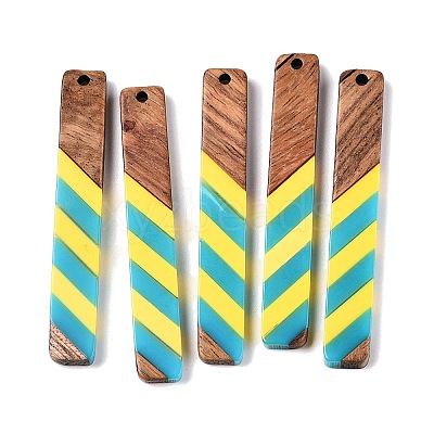 Epoxy Resin & Walnut Wood Pendants RESI-N039-121D-1