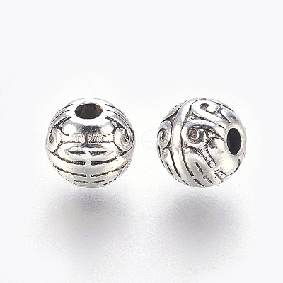 Tibetan Style Alloy Beads TIBEB-Q033-AS-FF-1