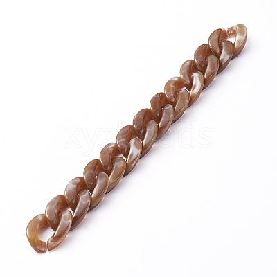 Handmade Acrylic Curb Chains AJEW-JB00679-07-1