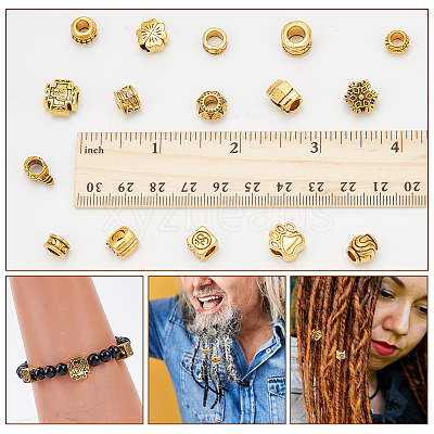 96Pcs 16 Styles Tibetan Style European Beads DIY-NB0012-43B-1