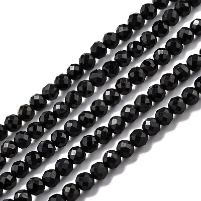 Natural Black Tourmaline Beads Strands G-H266-11A-1