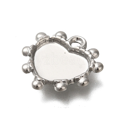 304 Stainless Steel Pendant Cabochon Settings STAS-H225-08P-1
