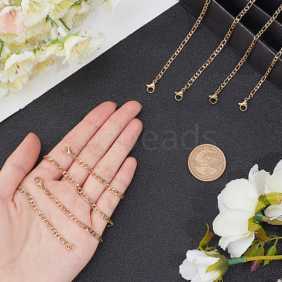 304 Stainless Steel Figaro Chain Necklaces STAS-UN0017-37G-1