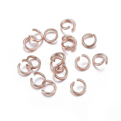 304 Stainless Steel Open Jump Rings STAS-O107-06RG-A-1