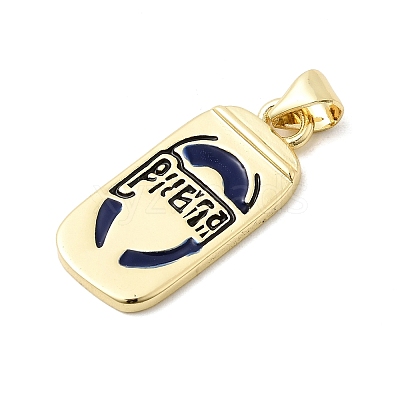Brass Enamel Pendants KK-L262-22G-1