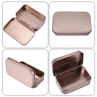 4Pcs Iron Jewelry Storage Boxes with Hinged Lid CON-SP0001-20C-1