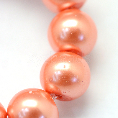 Baking Paint Pearlized Glass Pearl Round Bead Strands X-HY-Q003-10mm-77-1