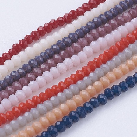 Imitation Jade Glass Beads Strands GLAA-G045-A-1