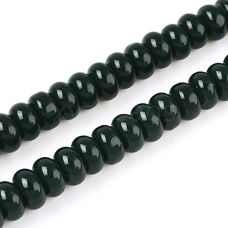 Opaque Spray Painted Glass Beads GLAA-ZX008-8mm-18X-1