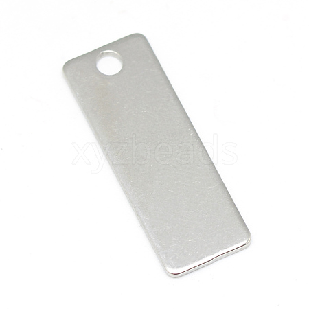 Tarnish Resistant 304 Stainless Steel Stamping Blank Tag Pendants X-STAS-T008-119-1