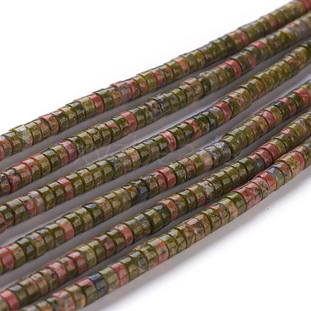 Natural Unakite Beads Strands G-H230-33-1