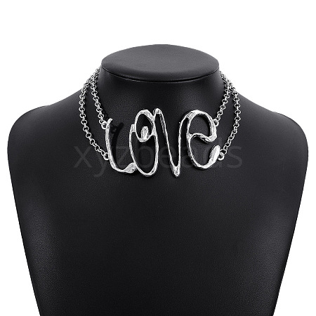 Punk Style Alloy Choker Necklaces for Women WGA180C-06-1