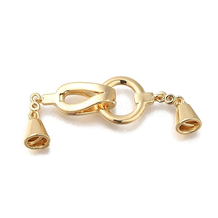 Brass Fold Over Clasps KK-H480-17G-1