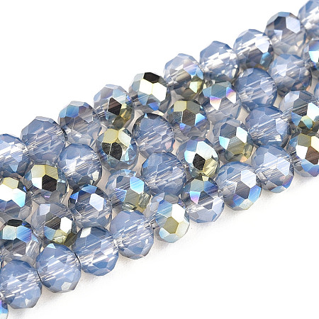 Electroplate Glass Beads Strands EGLA-A034-J4mm-S07-1