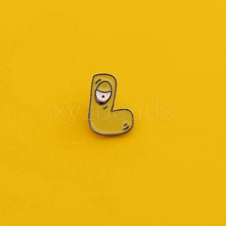 Letter Alloy Enamel Brooches PW-WG3ADD6-12-1