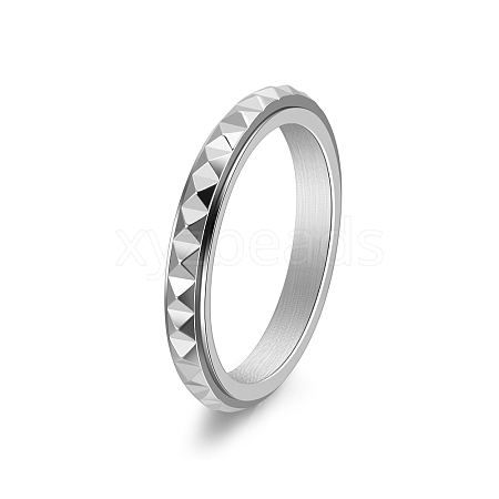 Rotatable Version Korean StyleRotatable Titanium Steel Finger Ring for Men's PW-WGAB2A4-08-1