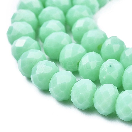 Opaque Solid Color Imitation Jade Glass Beads Strands EGLA-A044-P8mm-D14-1