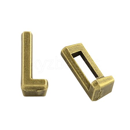 Tibetan Style Alloy Letter Slide Charms TIBEB-Q055-12AB-NR-1