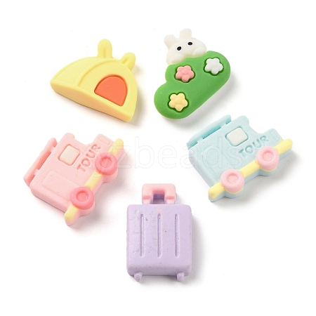 Cartoon Camping Theme Opaque Resin Decoden Cabochons CRES-Q220-02-1