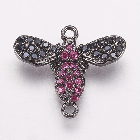 Brass Cubic Zirconia Links ZIRC-K070-03-E01-1
