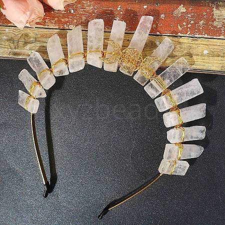 Natural Quartz Crystal Hair Bands PW-WGD5E77-11-1