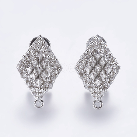 Alloy Stud Earring Findings PALLOY-F201-11P-1