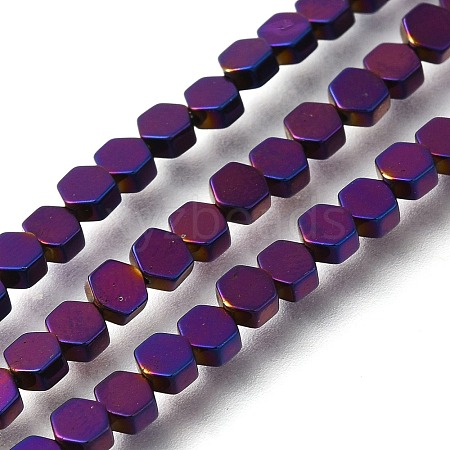 Electroplated Synthetic Non-magnetic Hematite Beads Strands G-C154-B01-01E-1