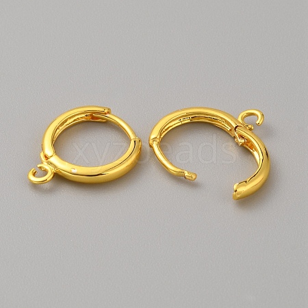 Brass Hoop Earring Findings LS-FIND-WH0110-802C-G-1
