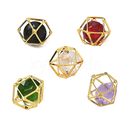 Brass & Glass Pendants KK-CBA74BF-04G-1