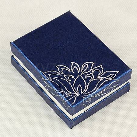 Rectangle Printed Cardboard Jewelry Necklace Boxes CBOX-E008-02-1