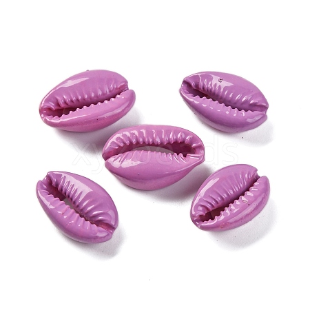 Baking Painted Cowrie Shell Beads SSHEL-M023-01M-1