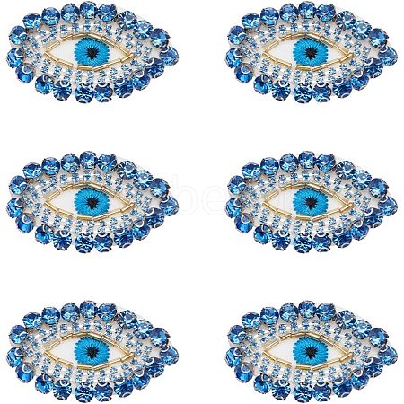 Glass Rhinestone Sew on Clothing Patches FIND-FG0001-78-1