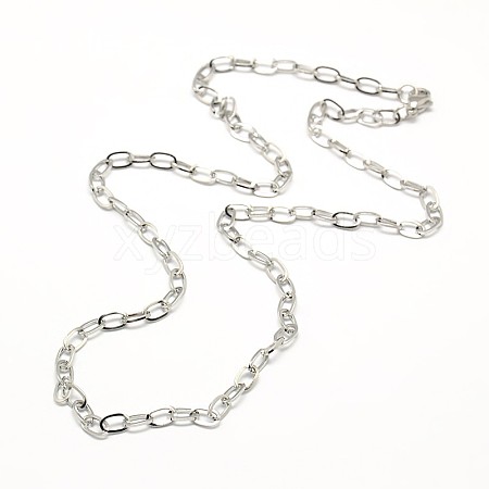 Non-Tarnish 304 Stainless Steel Cable Chain Necklace Making X-STAS-A028-N091P-1